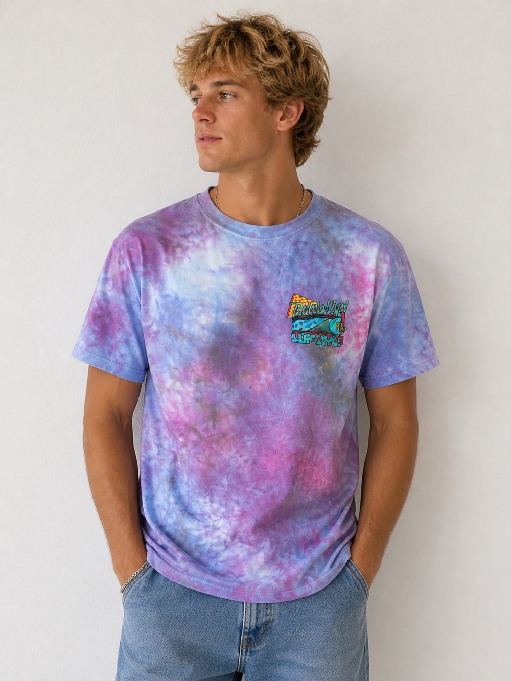 Surf Style Treasure Island Ice Dyed Tshirt Small